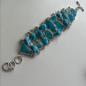 Turquoise and Silver Women's Bracelet
